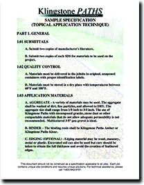 Klingstone Paths: Sample Spec